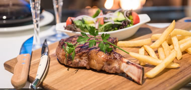 steak and chips